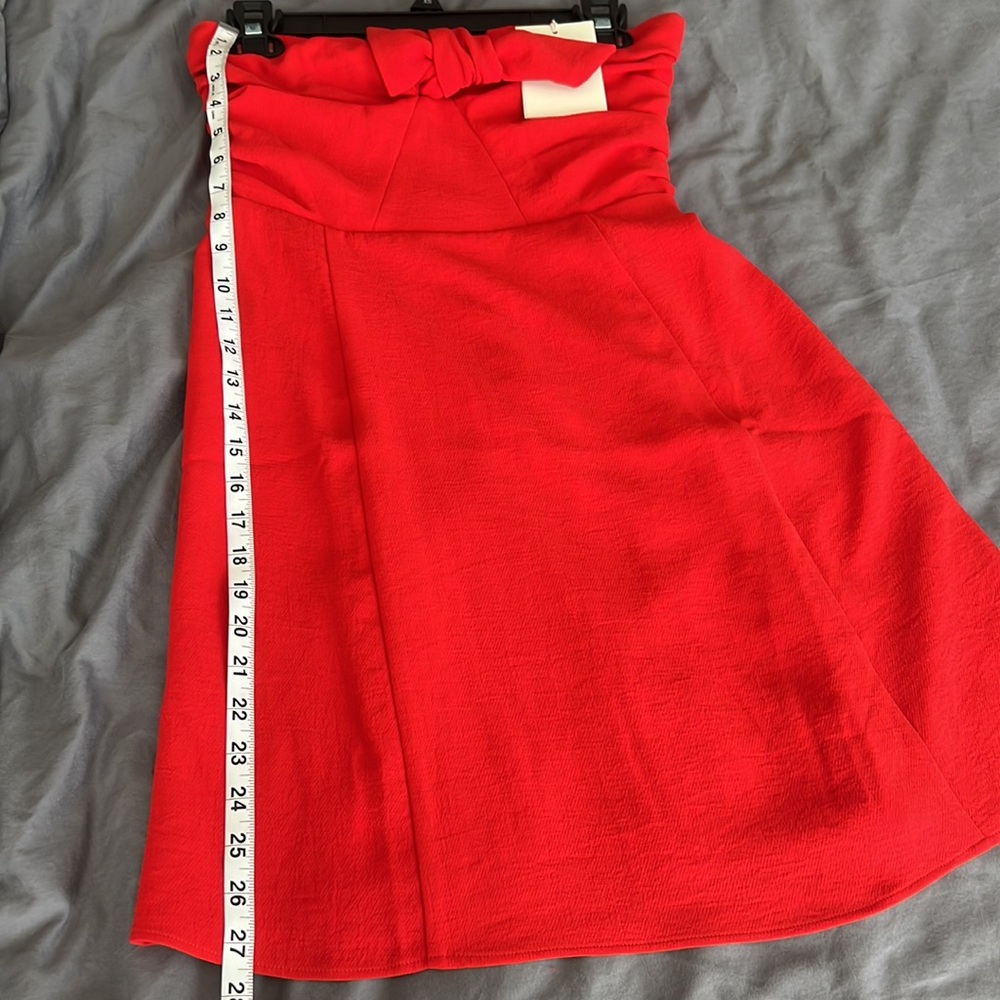 Sezane Ondine Dress Strapless Red Sundress size 6 - Picture 10 of 11